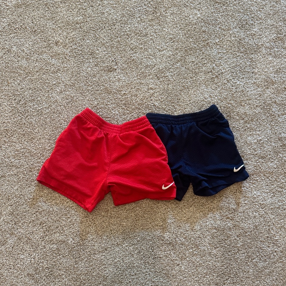 Nike Kids Red and Navy Shorts